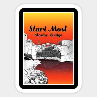 Stari Most Mostar Bridge Sticker